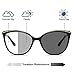 Transition Photochromic bifocal Cat Eye Progressive Multifocal Presbyopic Reading Glasses Sunglasses for Women Readers (black, 1.5, multiplier_x)