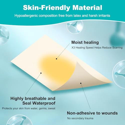 Image of Hydrocolloid Roll for Wound Care, Hydrocolloid Bandages with Self-Adhesive, Cut-to-Size Patch Bandages, Ultra Absorbent, Waterproof, First Aid Kit Essential (2IN*12FT)