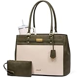 LOVEVOOK Handtasche Damen Groß, 15,6 Zoll Elegant Laptoptasche Arbeitstasche, PU Leder Business Shopper Tasche Aktentasche Schultasche Lehrertasche, Women Tote Bag für Uni Schule Büro Arbeit