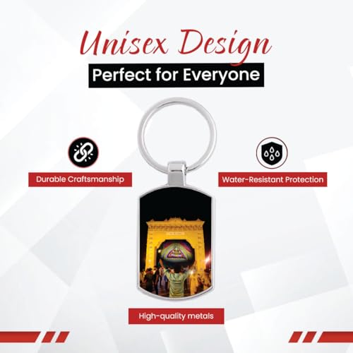 Image of Stylish Metal Keychains with Permanent Glossy Print - Inspirational Quotes & Spiritual Designs - Perfect Key chains for loved ones, Personal Use, Gifts & Return Gifts