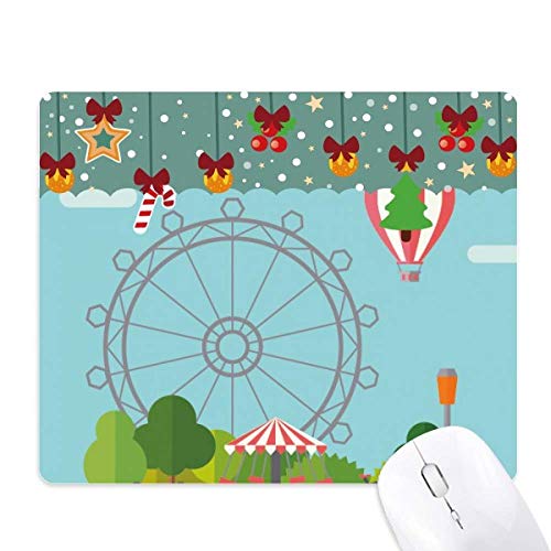 Tapis de souris en caoutchouc pour bureau et décorations de Noël chaleureuses