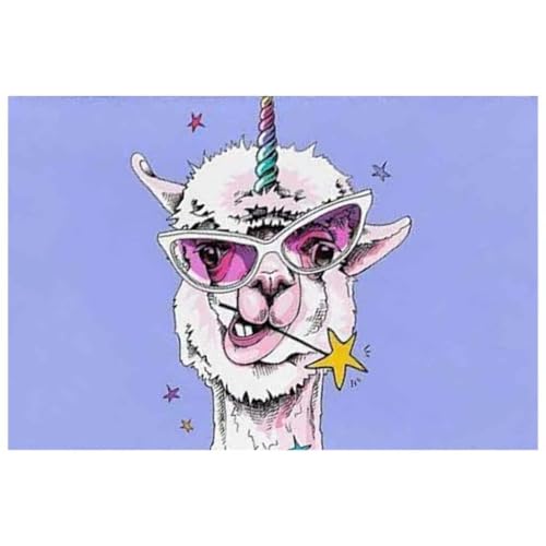 ���փ}�b�g �}�W�b�N���}�v�����g�̃z�[���f�R���[�V���� 50×80cm doormat Magic Llama Printed Home Decor