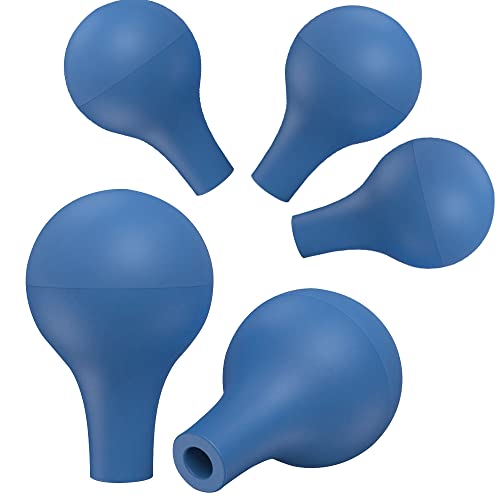 5 bombillas de goma de pipeta, gotero, tapas de goma en forma de pera de laboratorio de succión de bola de laboratorio, herramientas de laboratorio