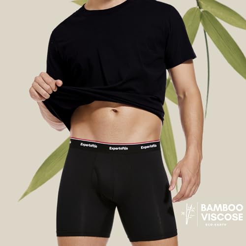 Men's Underwear Viscose from Bamboo Mens Boxer Briefs 6 Inch, Moisture Wicking Underwear for Men Pack, Open Fly2