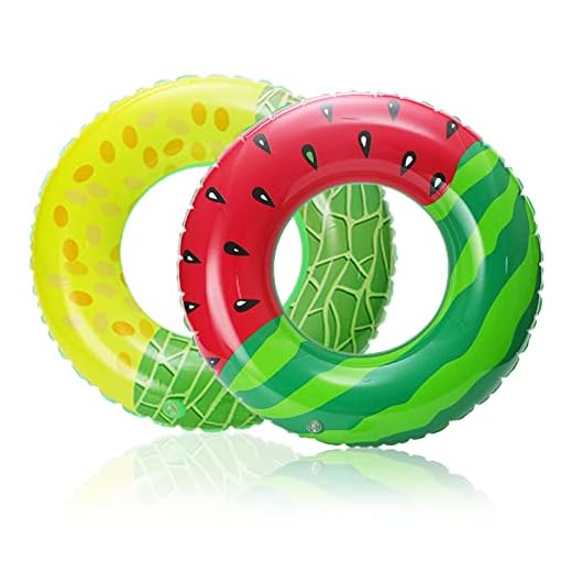 TSHAOUN 2 Piezas Inflable Anillo De Natación De Sandía De Natación Piscina Flotante Playa Fiesta De Agua Flotador Anillo De Natación para Verano