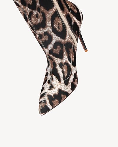 Women's Stretch Over-the-Knee Boots - Snake Print Faux Leather Pointed Toe Heels for Fall Winter4