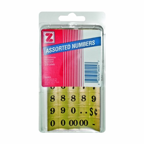 Étiquettes autocollantes avec chiffres assortis 1/2x5/8 planche numérotation Advantus