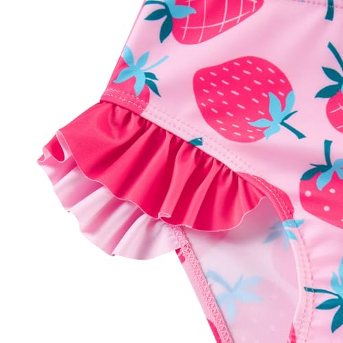 Image of Girls Swimsuit One-piece Bikini Set Two Sets Matching Bathing Suits 2-6T Adjustable Strap Summer Beach