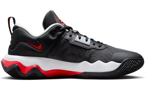 Nike Tênis de basquete masculino Giannis Immortality 3, Preto/vermelho universitário - platina pura,