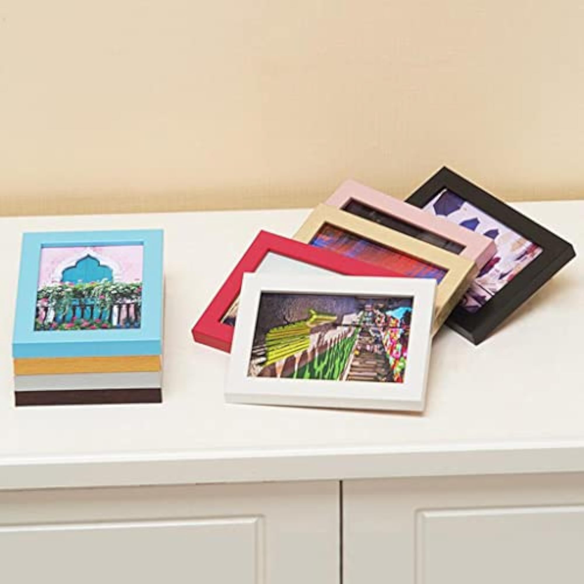 Solid Wood Effect Photo Frame Wall Display