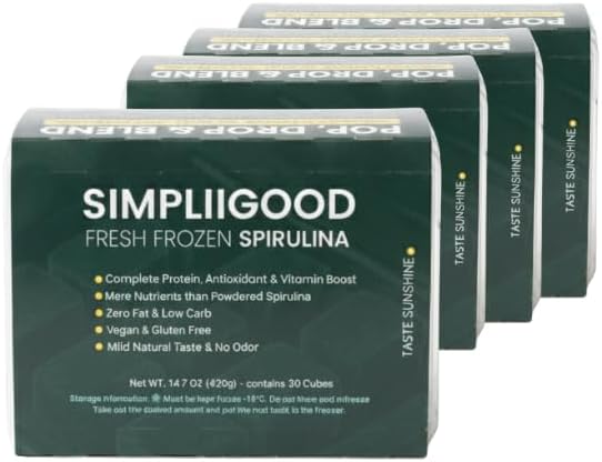 Cubos de espirulina  Superalimento rico en proteínas y vitaminas con sabor natural  Vegano, sin gluten, nutrientes Powerhouse Powerhouse cápsulas de