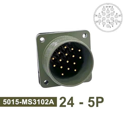 Conector militar 5015 de alta resistencia con socket 3102 24-5P 2