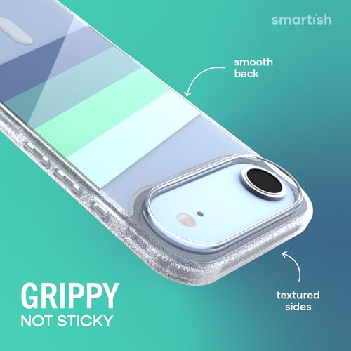 Image of Smartish iPhone Air MagSafe Clear Case - Gripmunk Magnetic Slim Case [Lightweight + Protective] Anti-Yellowing Thin Grip Clear Cover for Apple iPhone Air - Deep End