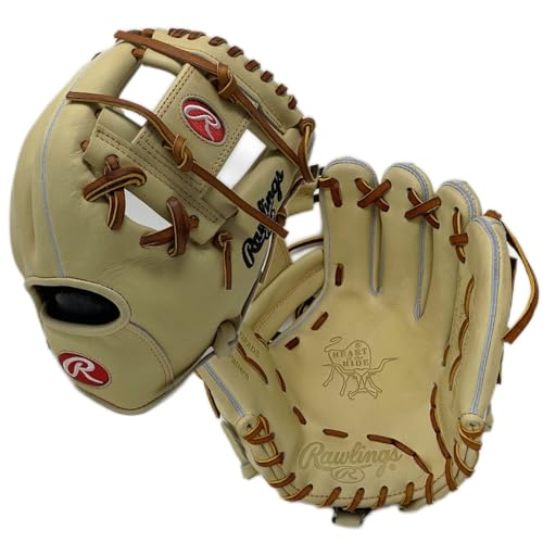 Rawlings Heart of The Hide Baseball Glove | Pro Stiff & Standard Fit Models | Classic Colors | Sizes 11.5" - 12.75" | Multiple Styles (Blonde Camel |Oval R | I Web, 11.5" | Infield, Right Hand Throw)