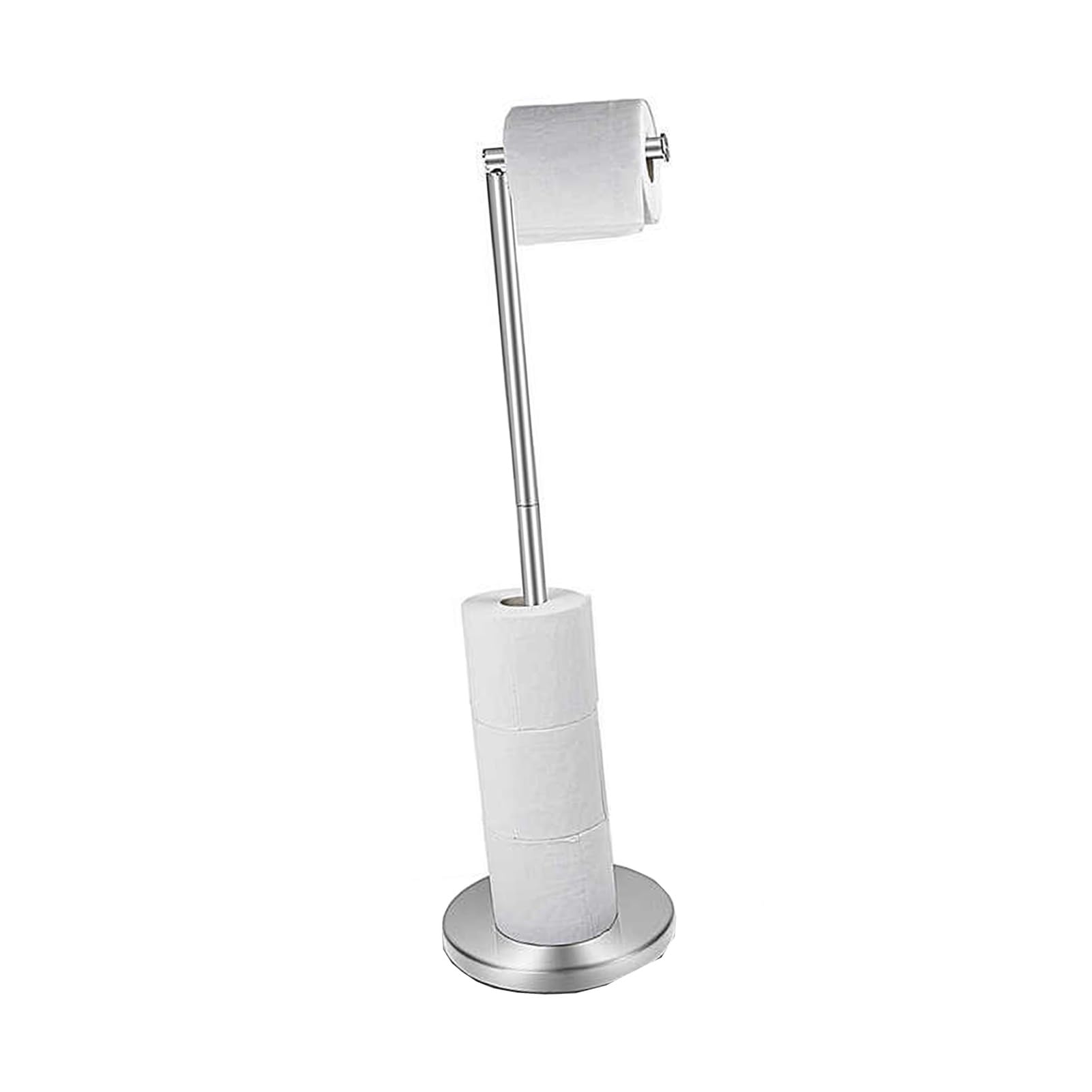 Stojak Na Papier Toaletowy, Wolnostojący Stojak Na Papier Toaletowy, Organizery I Przechowywanie Łazienkowe, Minimalistyczne Rozwiązanie Do Przechowywania, Do Salonów Kuchni(Silver)