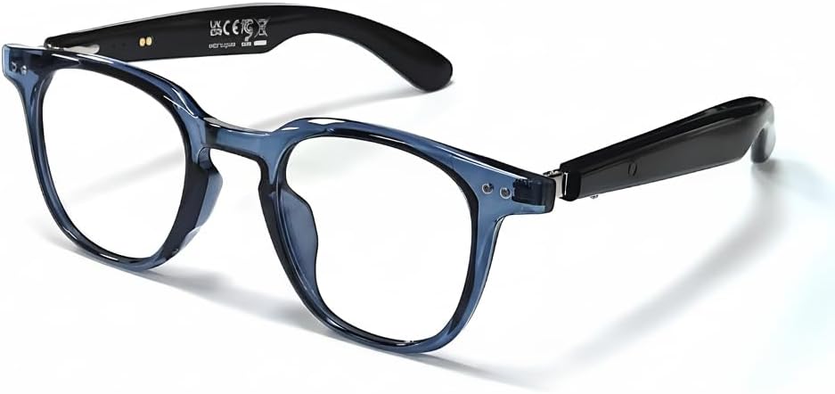 AI Smart 5.4 Bluetooth Glasses with Open Ear Speaker, Voice Assistant Compatible,Real-Time Translation,Auto Color-Changing Lenses for Business&Outdoor Activities.