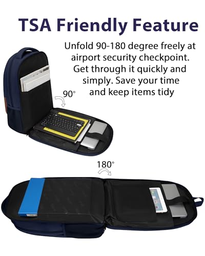 Image of MATEIN Travel Backpack for Men with Anti Theft Pocket, TSA Friendly Carry On 17.3 Inch Laptop Backpack with Luggage Strap, Water Resistant Flight Approved Work Business College Daypack Bag for Men