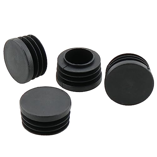 Image of Round Tubing Plug DGZZI 24PCS 28mm Black Plastic Tubing End Caps, Furnigear Black Chair End Cap
