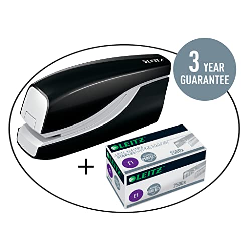 Leitz Electric Heftklammern E1, Verzinkt, 10 x Box mit je 2500 Heftklammern, 55680000