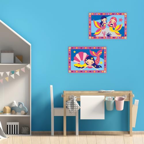 Ravensburger – CreArt Junior – Numéro d'art – Sirènes – Kit de Peinture par numéros – Dès – 25804 - vue 6