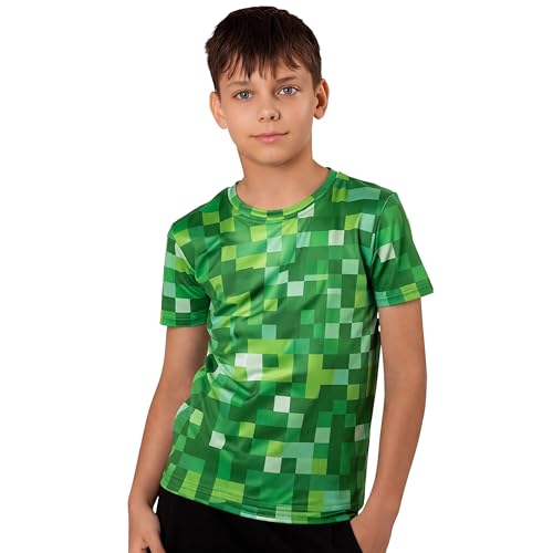 Disfraz Pixel Green Face para Niños y Niñas miniatura 3