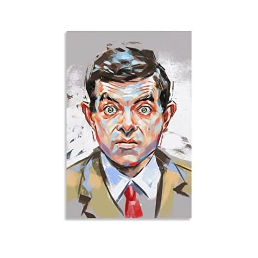 ZKJMFS 60 x 90 cm ingen ram affisch och tryck Mr. Bean personlighet tecknad handmålning