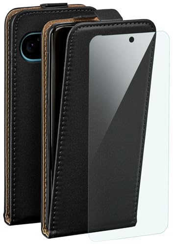 Film de protection Google Pixel 9 Pro moex et étui à rabat noir pour couverture totale 360