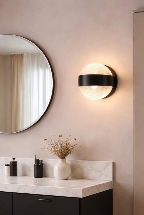 Image of blissbells Wall Lamps & Sconces (Black Strip Round Warm)