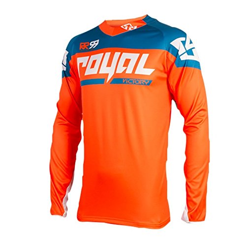 Maillot Victory Race Royal Racing manches longues orange bleu XXL pour homme adepte de VTT