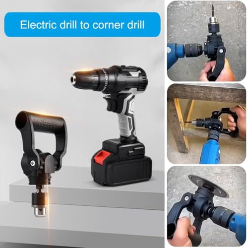 Adaptateur de mandrin de perceuse en métal robuste pour perçage d'angle précis