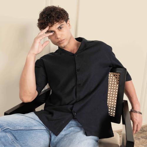 Image of Aatman Men's Half Sleeve | Casual | Box Fit | Cuban Collar Shirt