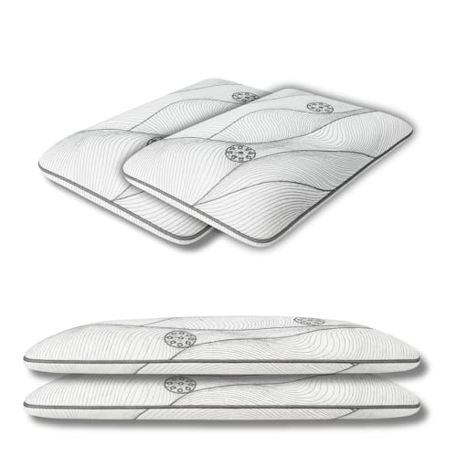 Image of Sove Ultra Slim Memory Foam Pillow | Set of 2 | Size 2.5x23x15 Inch | for Low Height Sleep | Slim Profile | Neck Support Pillow | Lightweight, Portable & Travel Friendly | Thin Pillow