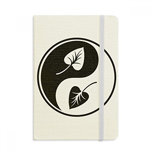 Carnet Yin-yang bouddhiste A5 noir blanc tissu multicolore couverture souple