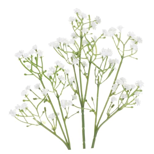 Flores artificiales de gipsófila para decorar jardín sin mantenimiento 4