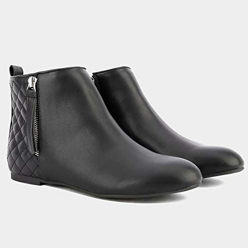 MaxMuxun Women's Ankle Boots Flat Low Heel Zipper/Chelsea Booties Winter Fall Fashion Boots4