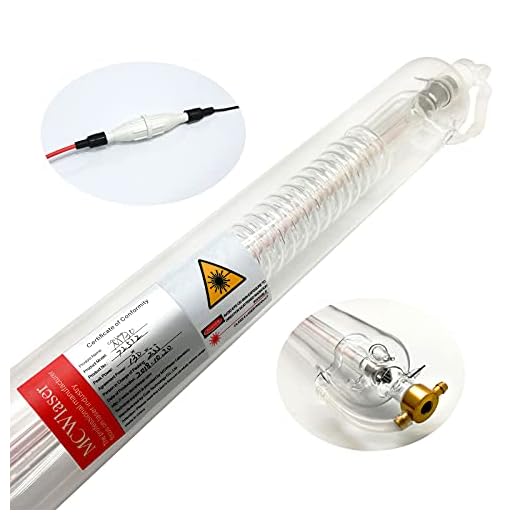 MCWlaser EU Stock 130 W laserrör 1650 mm 165 cm (faktiskt 130-150 W) för CO2 lasergravering skärning frakt från Europa moms & tullfri EFR RECI ersättning