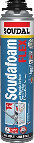 Soudal 457800 Soudafoam Flex Minimal Expansion + Extreme Temperature + Elastic, Gun Foam (AAMA Approved), Champagne