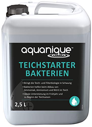 Aquanique activador de bacterias 2,5 l, para estanques, suficiente para hasta 75.000 l