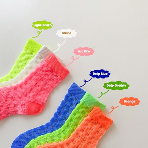 Kids Socks Ribbed Cuffs Crew Socks Mid-Calf Solid Grid Knit Cotton Fashion Casual Socks for Kids 3 Pairs4
