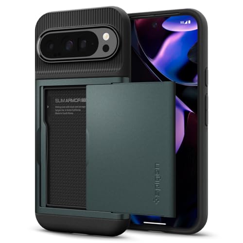 Spigen Slim Armor CS Designed for Pixel 9 Pro XL Case (2024) [Military-Grade Protection] - Abyss Green