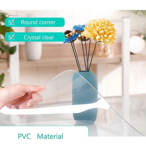 Tapis de table transparent imperméable PVC nappe transparente cuisine - 3