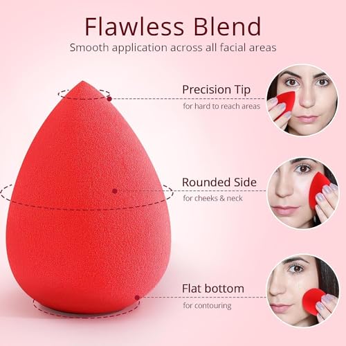 Image of SUNISA Premium Beauty Blender Makeup Sponge with Storage Container