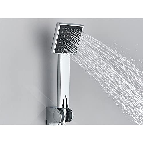 Grifo de bañera de latón con acabado cromado brillante y caño giratorio elegante 5