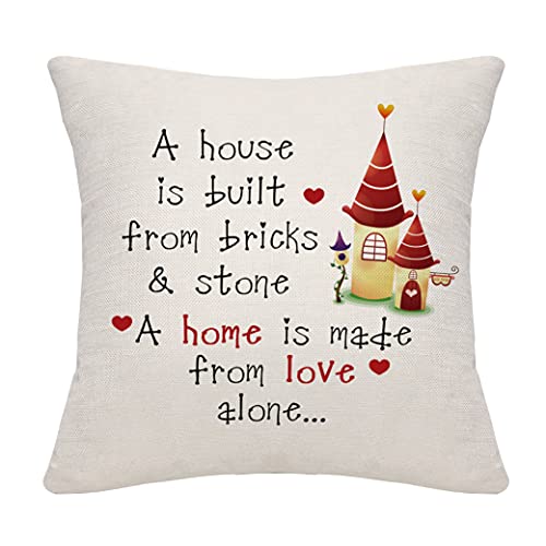 DANKHRA Housse de coussin pour maman, papa, grand-mère, sœur, frère, fille, fils - Décoration de maison - Pour la famille - Cadeau d'anniversaire ou de Thanksgiving Cover