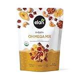 Elan Organic Oh Mega Mix, 4.8 oz, Vegan Dark Chocolate, Dried Fruits (Cranberries & Banana Chips), Nuts (Chia Walnuts & Roasted Cashews), Non-GMO, Gluten-Free, Vegan, Guilt-Free Snacks