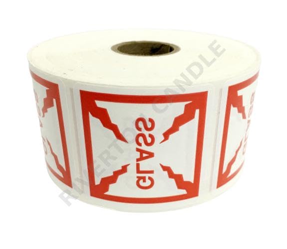 for Glass Stickers 2x2 Adhesive Caution Large Handling Label 500 Labels