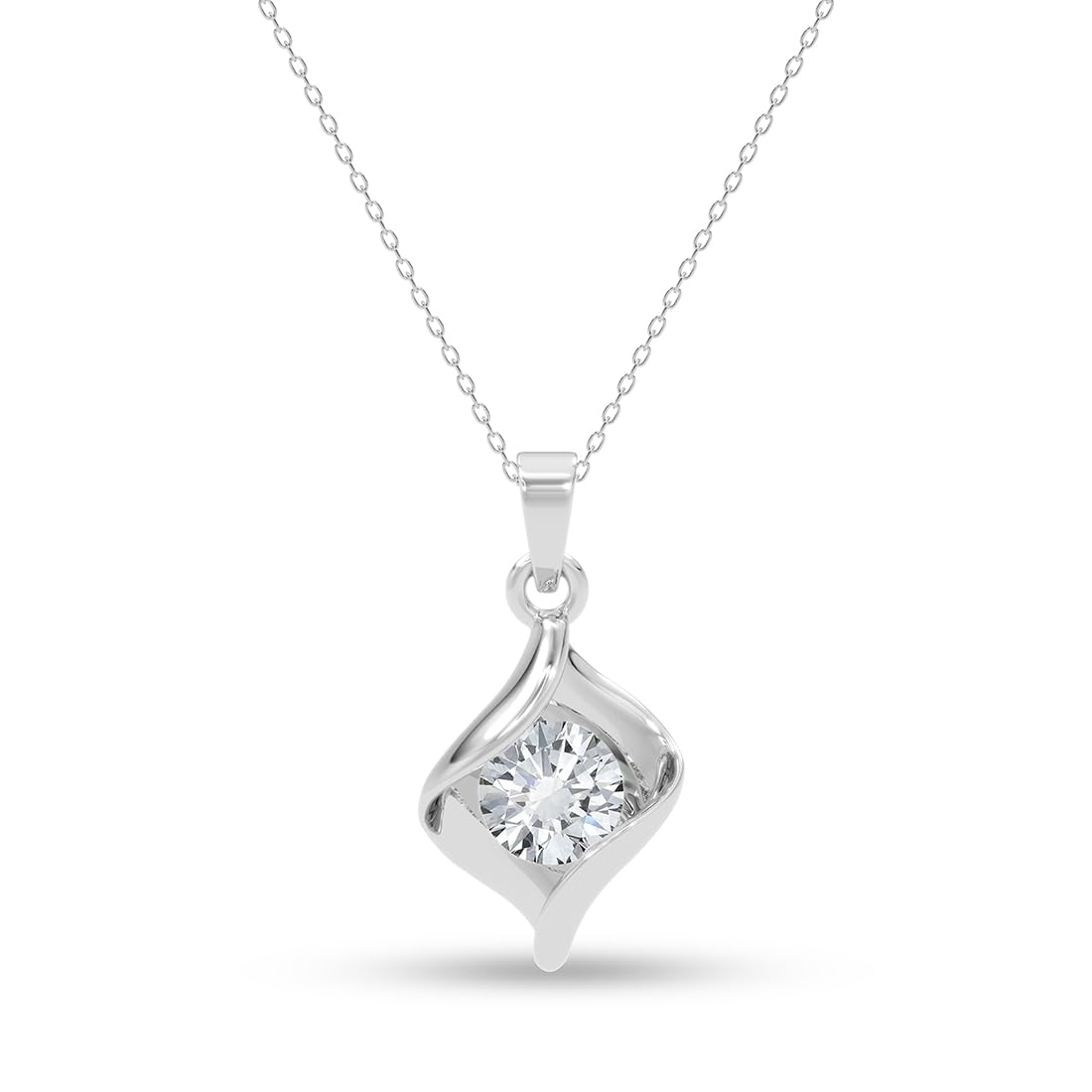 clara 925 Sterling Silver Mia Solitaire Pendant Earrings Chain Bracelet Ring for Women & Girls| Platinum Plated | Gift for her-picture-23