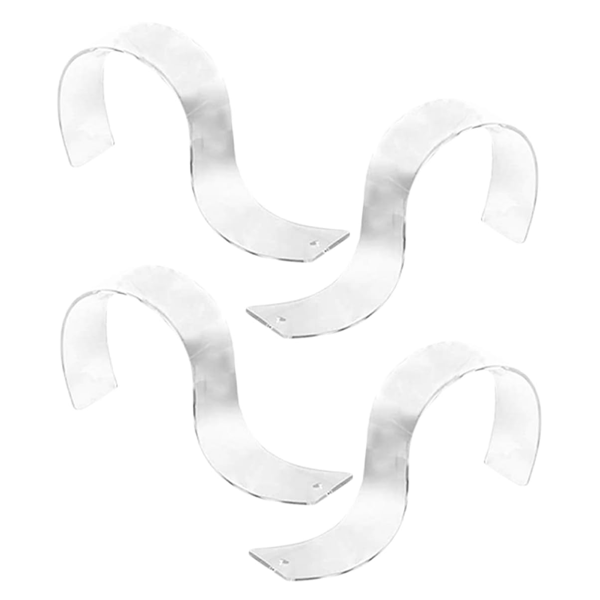 SOESFOUFU Elegant Belt Display Holder 4pcs Acrylic Belt Stands Belt Organizer for Retail Use