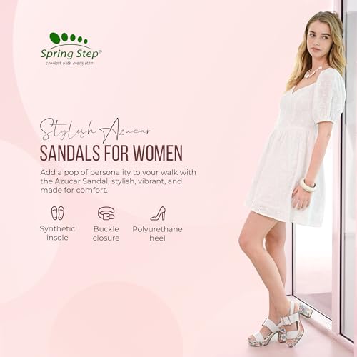 Spring Step Azucar Women's Sandal with Leather Upper and Mosaic Block Heel4