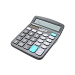 Desk Calculator, 12-Digit Solar Battery Office Calculator with Large LCD Display Big Sensitive Button, Dual Power Desktop Calculators (1)
